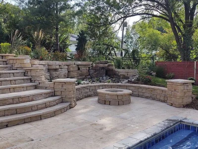 Retaining walls job in the Bever Park neighborhood of Cedar Rapids